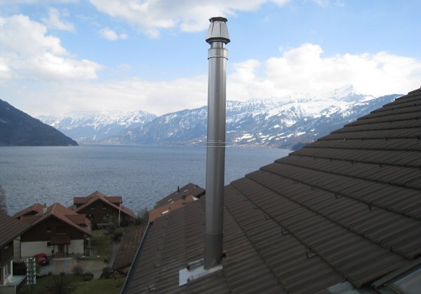 Kamin über Dach
